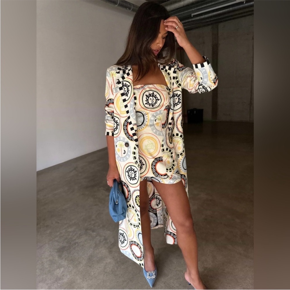 🔥FABULOUS NFD - MOSAIC PLATE 55 LONG JACKET - LIKE NEW - SIZE 16